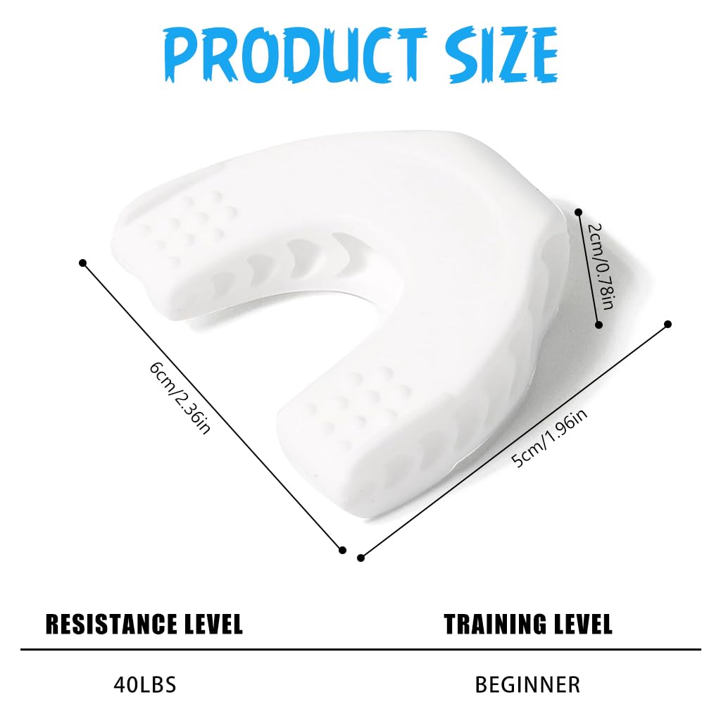 MAYCREATE 40lbs Jawline Exerciser Tool for Men Women Foodgrade Silicone Jaw Line Shaper Jaw Exerciser for Intermediate & Advance Users MAYCREATE 40lbs Jawline Exerciser Tool for Men Women Foodgrade Silicone Jaw Line Shaper Jaw Exerciser for Intermediate & Advance Users